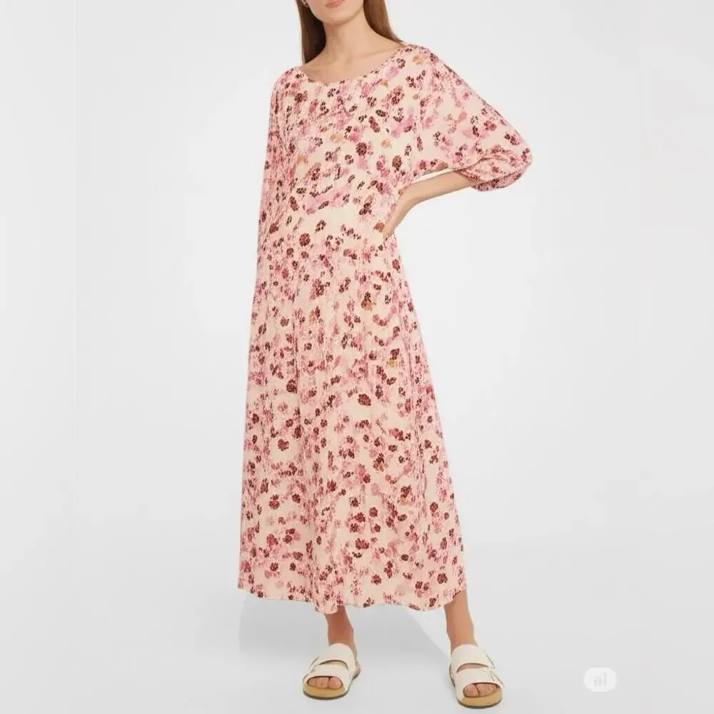 H&M Flowy Floral Midi Dress Pink Cream Boho Blooms Prairie Cottagecore
Size XXL - Picture 2 of 7